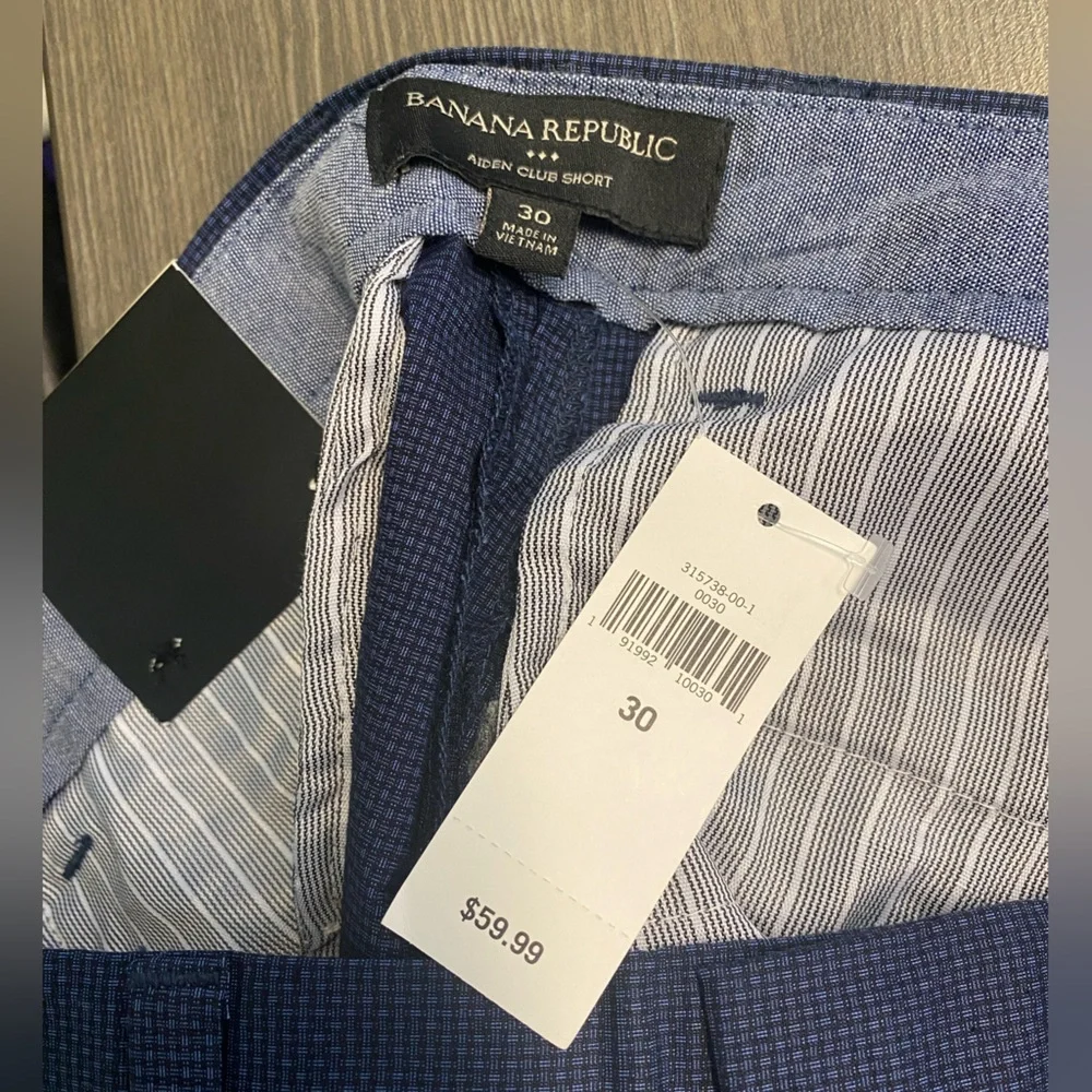 Banana Republic Navy Aiden Club Men Shorts -W30